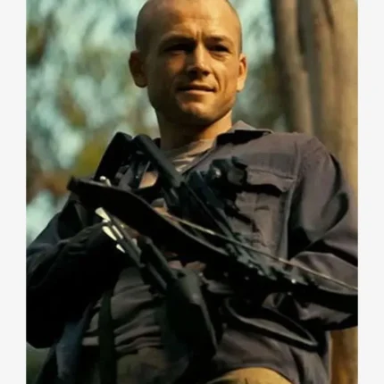 Movie Apex 2026 Taron Egerton Black Cotton Jacket