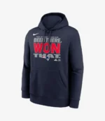 New England Patriots Nike 2025 AFC East Division Champions Locker Room Trophy Collection Fleece Hoodie