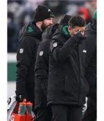 New York Jets Black Hooded Parka Jacket For Unisex