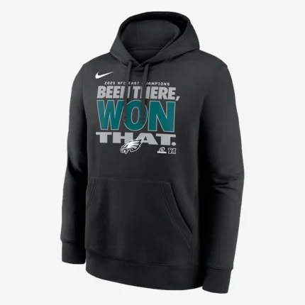 Nike Black Philadelphia Eagles 2025 NFC East Division Champions Locker Room Trophy Collection Hoodie