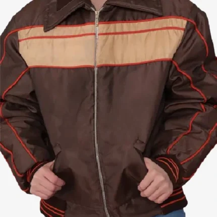 Palm Royale S02 Jason Canela Brown Puffer Jacket