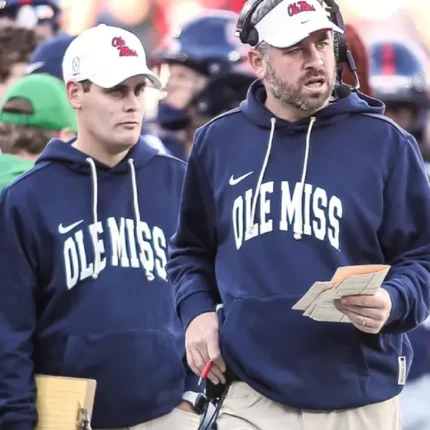 Pete Golding Ole Miss Nike Navy Blue Hoodie