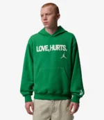 Unisex Philadelphia Eagles Jalen Hurts x Jordan Nike Love Hurts 2026 Kelly Green Pullover Hoodie