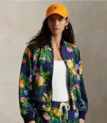 Unisex Polo Ralph Lauren Australian Open 2026 Floral Cotton Bomber Baseball Jacket
