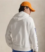 Polo Ralph Lauren Australian Open 2026 White Fleece Pullover Hoodie