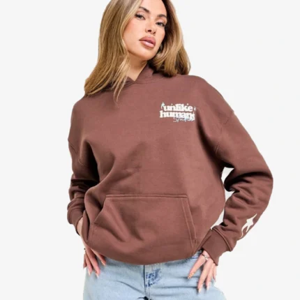 Unisex Premium Unlike Humans Studio Overhead Brown  Hoodie