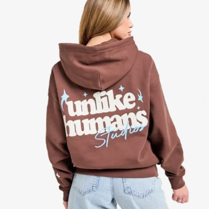 Premium Unlike Humans Studio Overhead Brown  Hoodie
