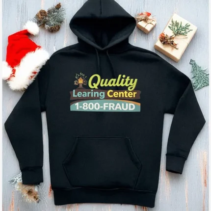 Quality Learning Center Black Pullover Fleece Hoodie For Unisex