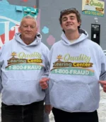 Unisex Quality Learning Center Grey Pullover Fleece Hoodie