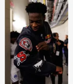 Red Bull x Jeff Hamilton AJ Dybantsa BYU 3 Limited-Edition Black Leather Jacket