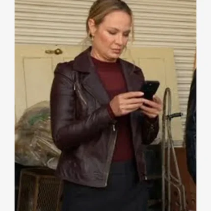 Sharon Case TV Series The Young and the Restless 2025 Sharon Collins Leather Jacket