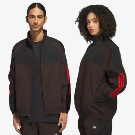 Unisex Skateboarding Gatsele Brown Track Jacket