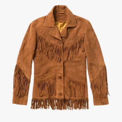 Suede Leather Fringed Brown Jacket