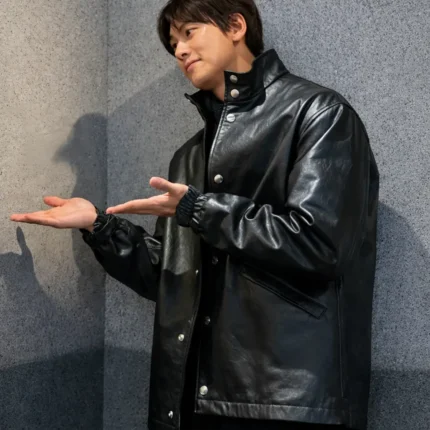 The Manipulated Park Tae-Jung Black Leather Jacket