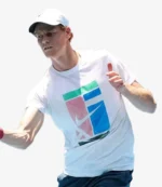 2026 Jannik Sinner Australian Open Previews White T-Shirt For Unisex