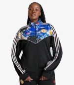 2026 Manchester United x Adidas Stone Roses Black Track Jacket For Unisex