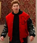 Colin Jost Saturday Night Live S51 Red and Black Letterman Jacket