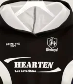 Hearten let love Shine Black Hoodie For Unisex