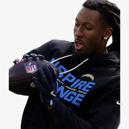 Los Angeles Chargers 2025 Inspire Change Opportunity Equity Freedom Justice Nike Sideline Pullover Hoodie in Black
