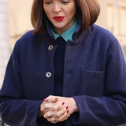 Madison Fortune Tv Series Elsbeth 2025 Nicole LaLiberte Blue Wool Jacket