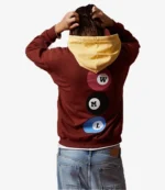 Pacsun Wish Me Luck 2026 Billiards League Burgundy Pullover Hoodie For Unisex