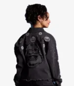 The Star Wars Darth Vader Rhinestone Black Denim Jacket For Unisex