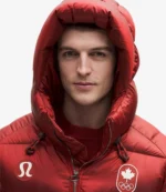 lululemon Winter Olympics 2026 Team Canada Red Hooded Puffer Jacket For Unisex