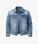 Unisex Vintage Blue Trucker Denim Jacket