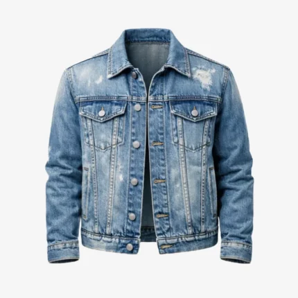 Unisex Vintage Blue Trucker Denim Jacket