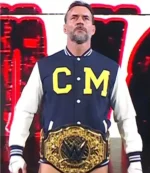Unisex WWE CM Punk Steiner Bros University of Michigan Varsity Jacket