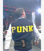 WWE CM Punk Steiner Bros University of Michigan Varsity Jacket
