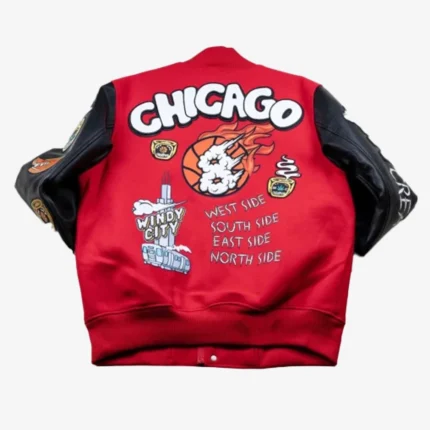 Wedding Cake The Chi Chicago Windy City Red Varsity Jacket