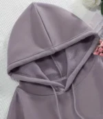 My World is Blooming Light Purple Hoodie For Women