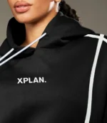 XPLAN Stripe Piping Black Hoodie