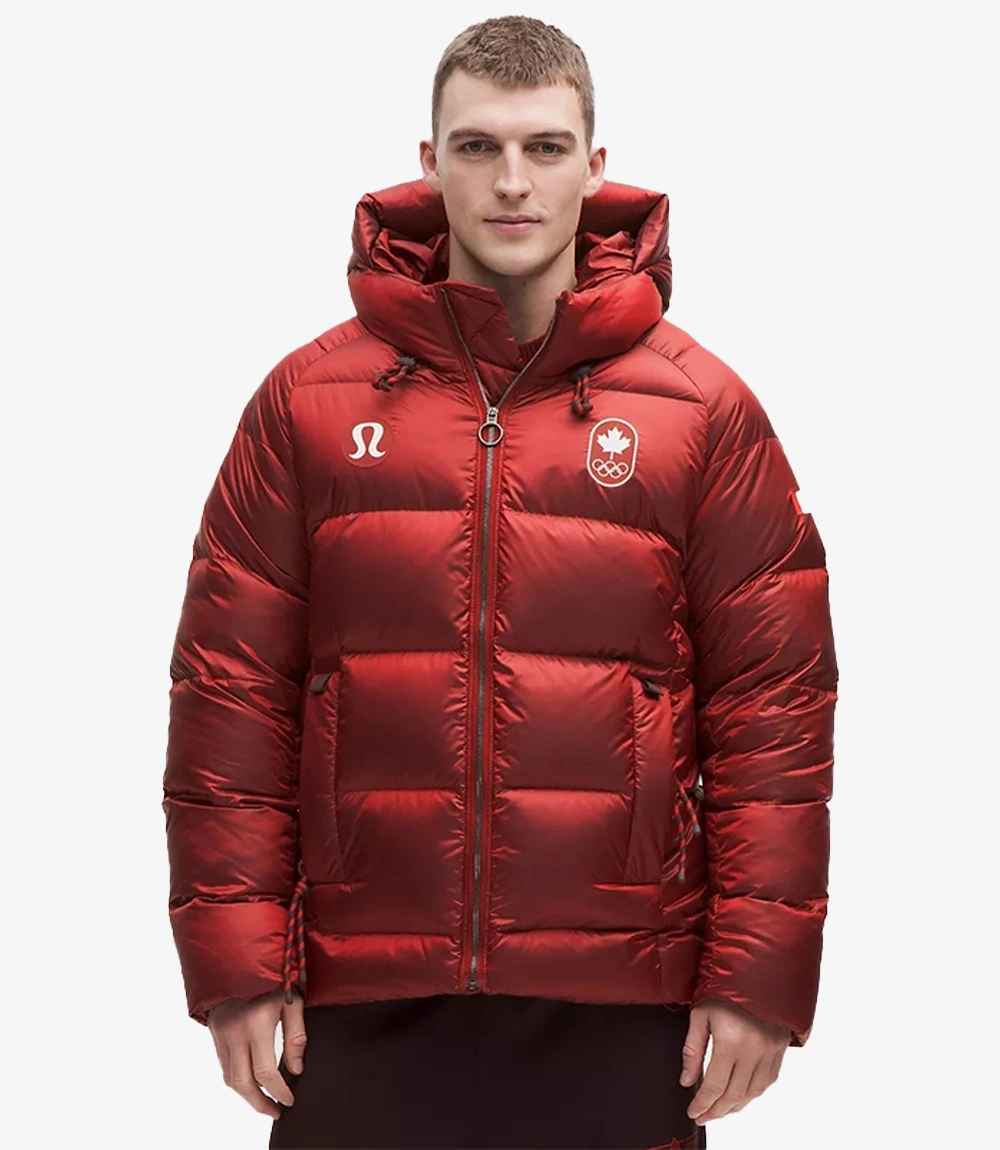 lululemon Winter Olympics 2026 Team Canada Red Hooded Puffer Jacket Unisex lululemon Winter Olympics 2026 Team Canada Red Hooded Puffer Jacket
