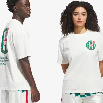 Unisex 2026 Adidas White Basketball Crest T-Shirt