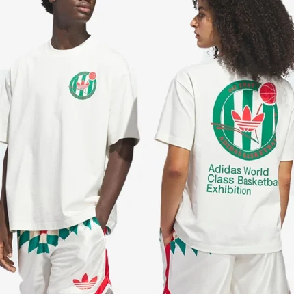 2026 Adidas White Basketball Crest T-Shirt