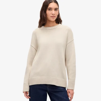 Women's Gap Cotton Oversized Black & Beige Sweater