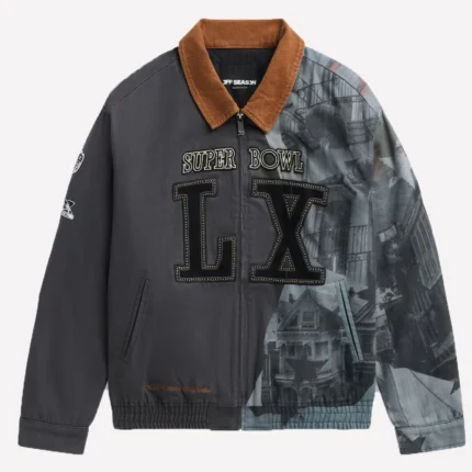 Off Season Black Super Bowl LX Bomber Jacket