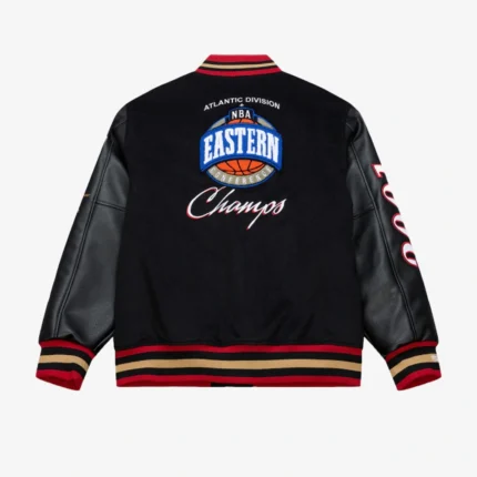 Philadelphia 76ers Black Hardwood Classics 76 Varsity Jacket