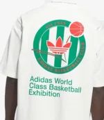 2026 Adidas White Basketball Crest T-Shirt For Unisex