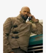Jason Statham The Beekeeper 2 Adam Clay Beige Quilted Jacket For Unisex