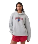 2026 Gap USA Oversized Grey Pullover Fleece Hoodie