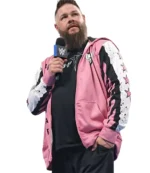 2026 SmackDown Wrestler Kevin Owens Pink Hooded Jacket