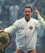 Unisex 2026 WrestleMania 42 CM Punk White Bomber Jacket