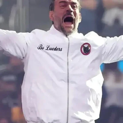 2026 WrestleMania 42 CM Punk White Bomber Jacket