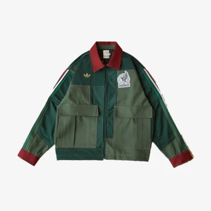 Unisex Adidas 2026 Mexico Worker Cotton Green Jacket