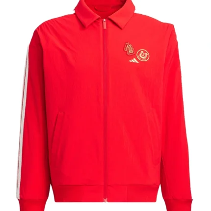 Unisex Adidas Chinese New Year 2026 3-Stripes Woven Fleece Bomber Jacket