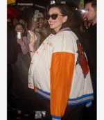 Anne Hathaway New York Knicks Varsity Bomber Jacket