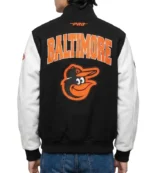 Baltimore Orioles City Arch Full-Snap Brown and White Varsity Jacket